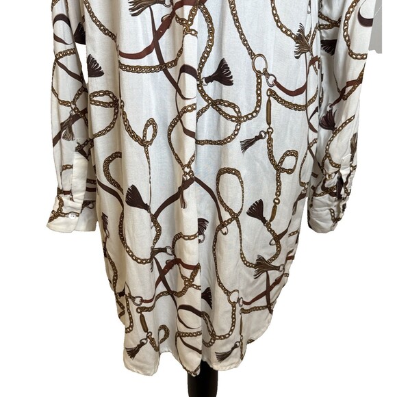 Intro Shirt Dress Women's Size Large NWT Horse Bridle Equesterian Cowgirl Rodeo - Picture 8 of 16